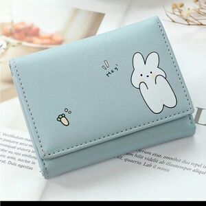 Tri Fold Bunny Design Faux Leather Wallet